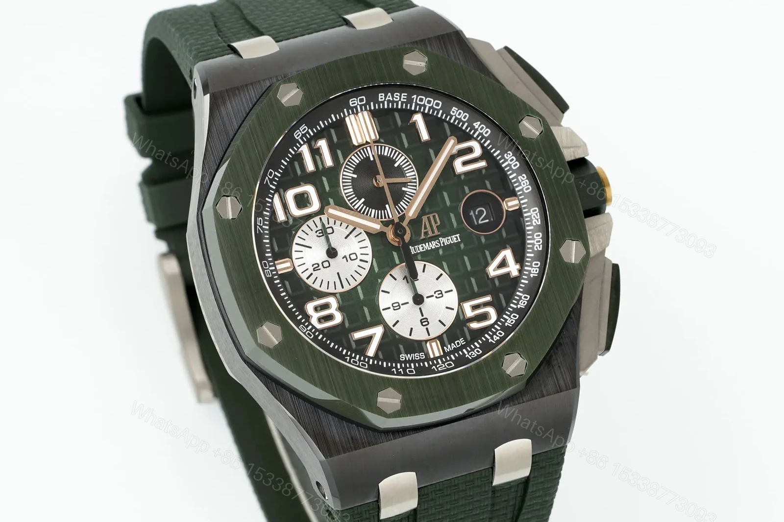 View 2 of BBR Factory Royal Oak Offshore 26400 Series Watch – Green Ceramic Edition with Custom Cal.3126 Movement
