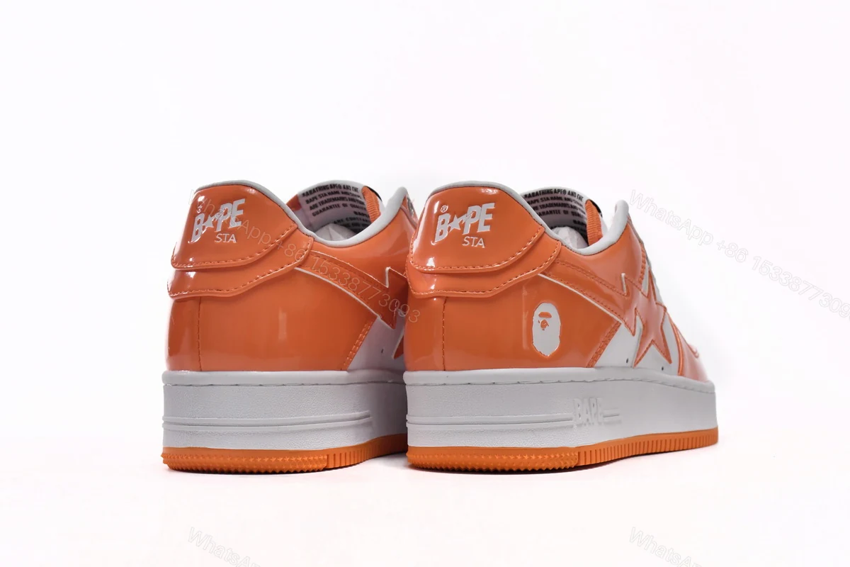 View 3 of Cheap Fake Bape Sta Low White Orange 1H70-191-001(BapeSta)