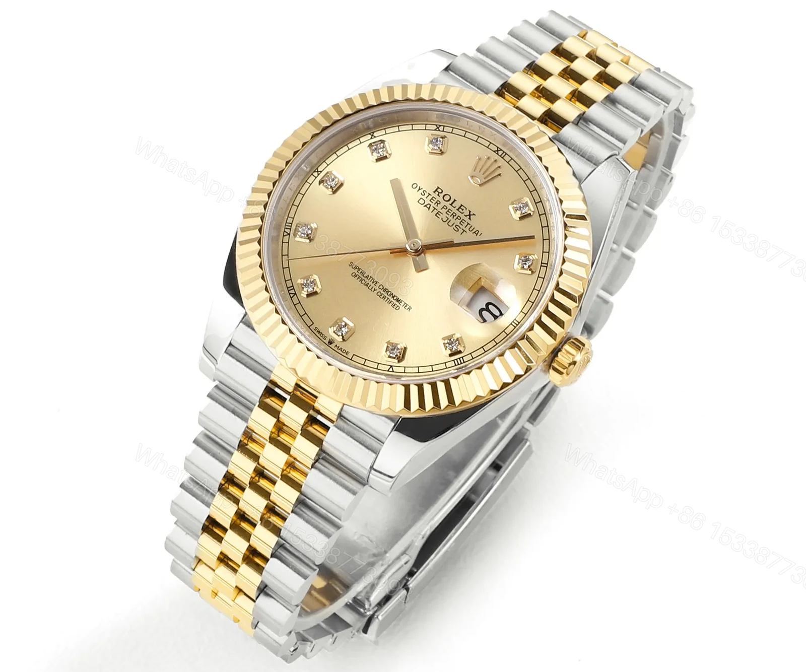 View 2 of JF Factory Clean Factory DDF Classic Gold Two-Tone Datejust Watch