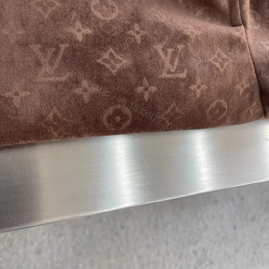 View 2 of Brown Monogram Zip Hoodie Jacket — Urban Luxury Warmth