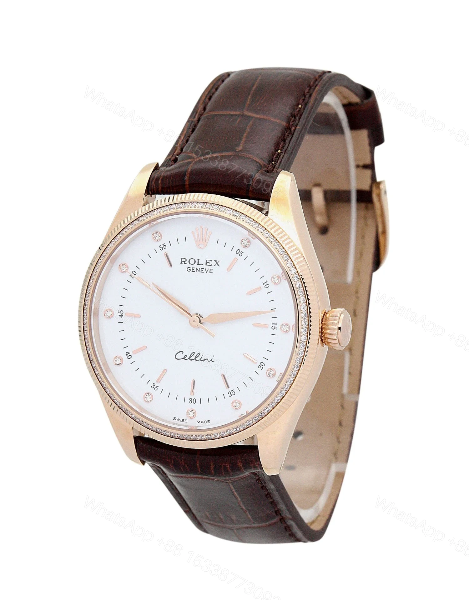 View 2 of Replica Rolex Cellini White Dial 5310 Rose Gold