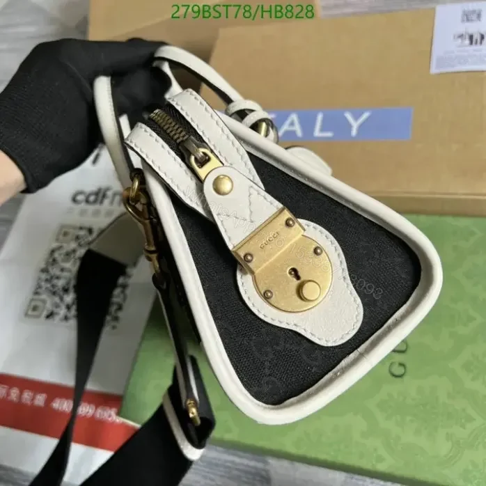 View 14 of Gucci BAULETTO Replica Black Handbag HB8285 – Classic GG Canvas
