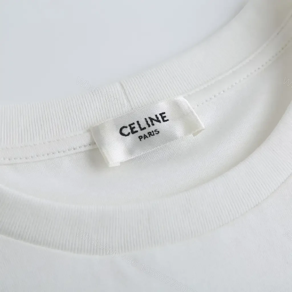 View 5 of White Cotton Tee: Premium Logo Graphic, Relaxed Fit, Durable