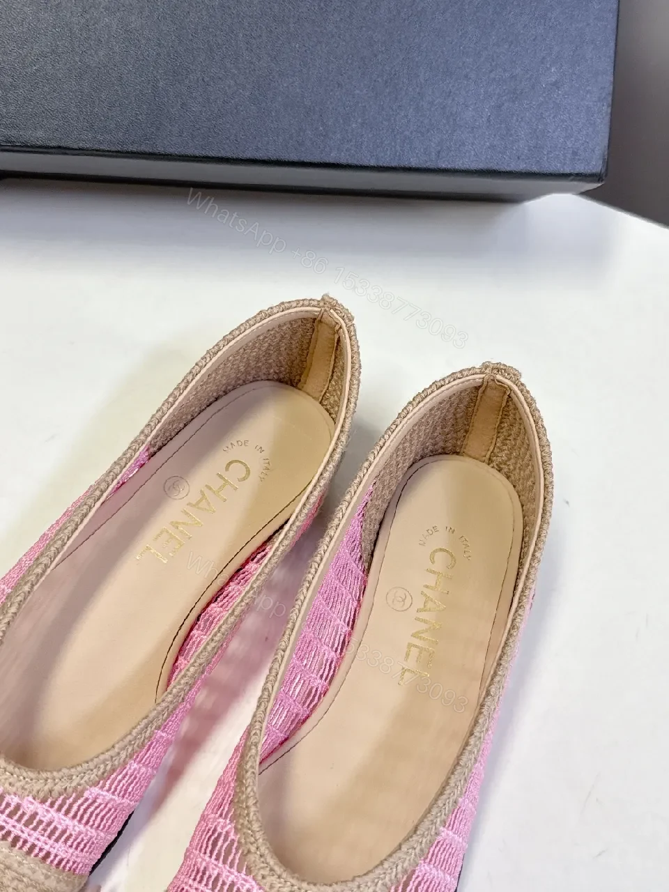 View 5 of Pastel Knit Espadrille Flats with Subtle Logo