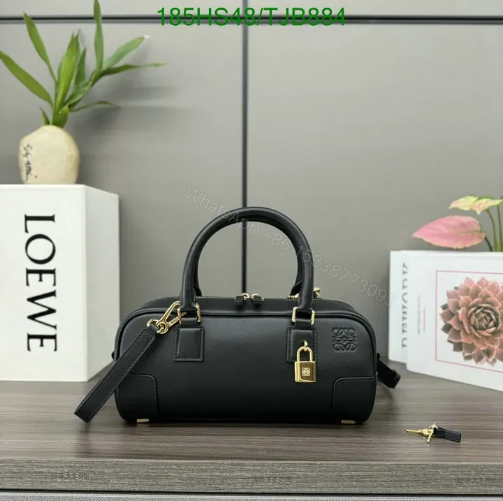 View 4 of Loewe Burgundy Amazona 23 Bag featuring Gold-Tone Hardware DZ2857