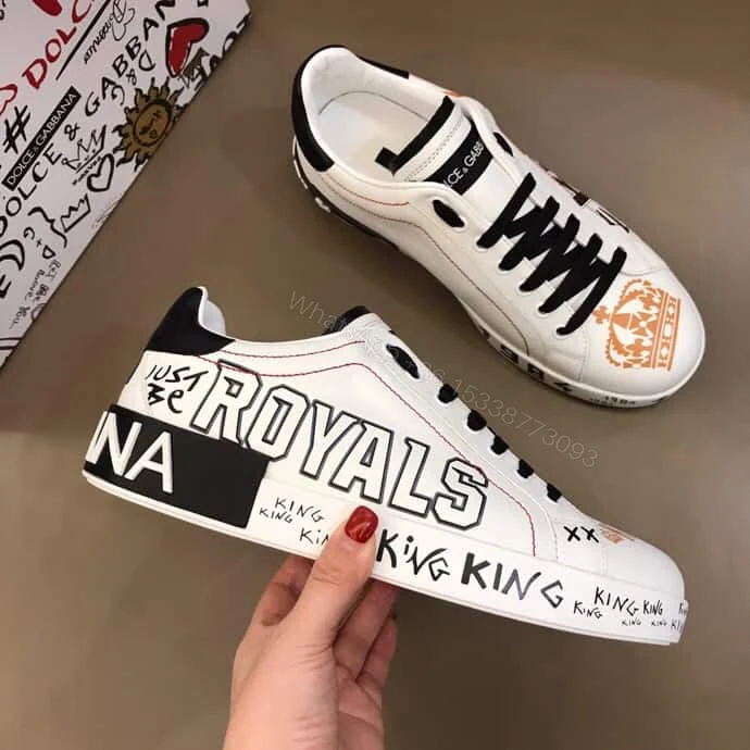 View 3 of DOLCE & GABBANA PORTOFINO SNEAKERS IN PRINTED NAPPA CALFSKIN – DG12