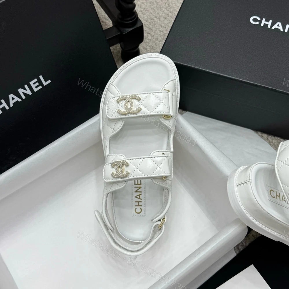 View 3 of CHANEL SANDAL SHINY WHITE G35927 B20276 U0451