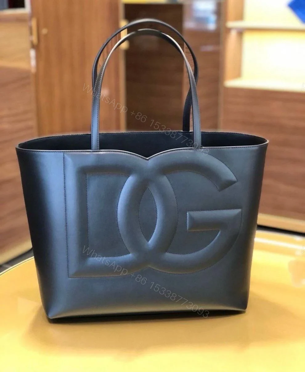 Design Black Leather Tote Bag – Dubai Fashion LUX — view 1