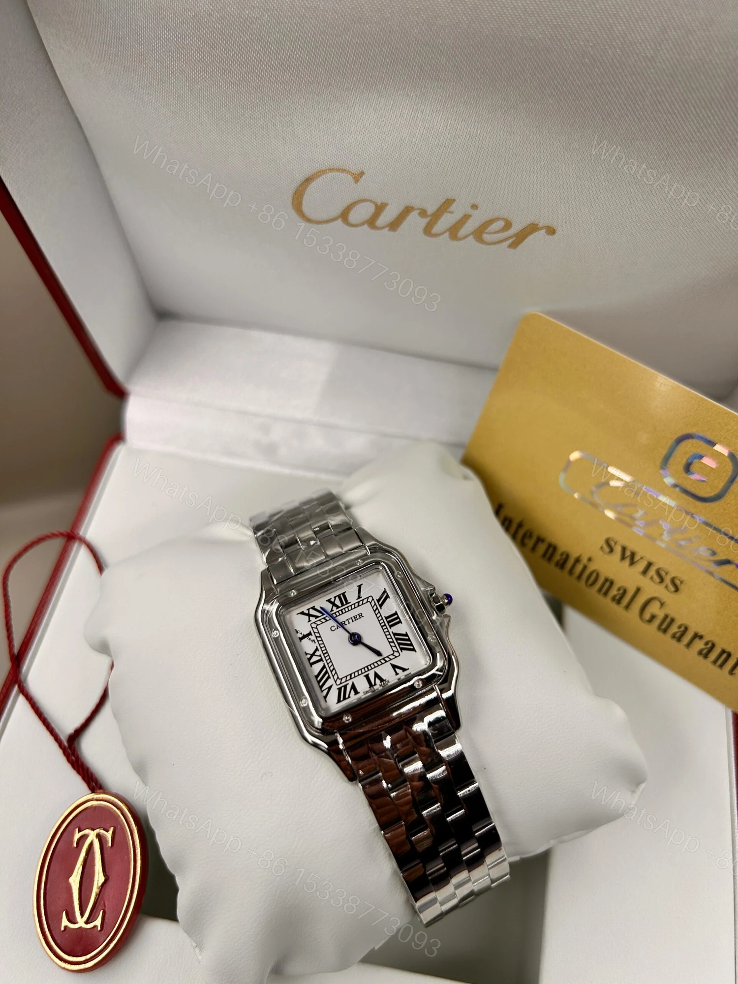 Cartier Panthère Stainless Steel White Dial Watch — view 1