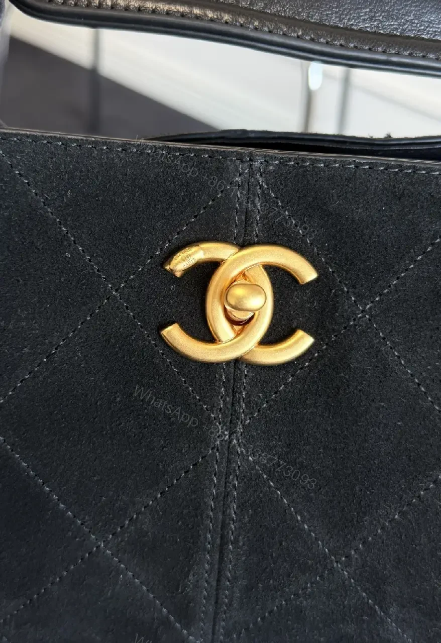 View 10 of Quilted Velvet Satchel: Gold Hardware Luxury Bag