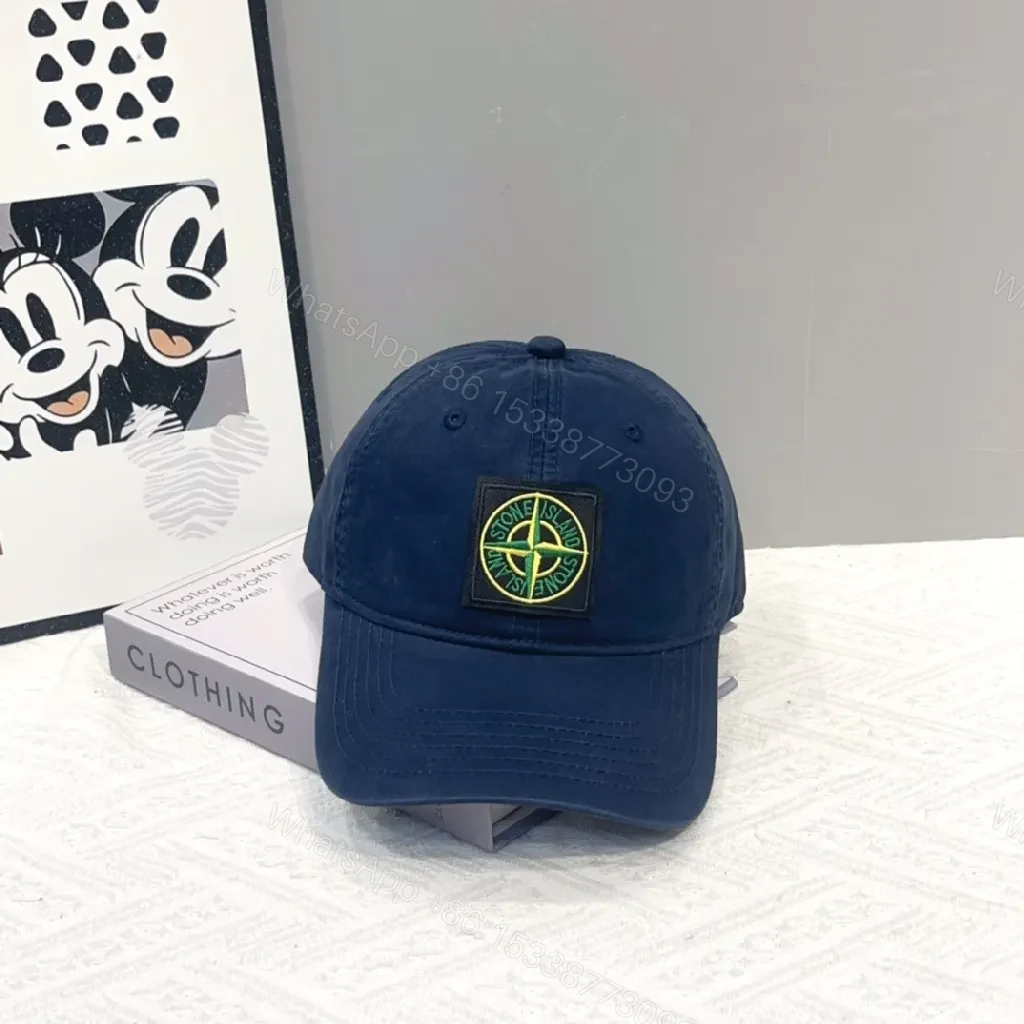 View 7 of Neutral Cotton Twill Cap with Stone-Inspired Patch, Structured Baseball Cap