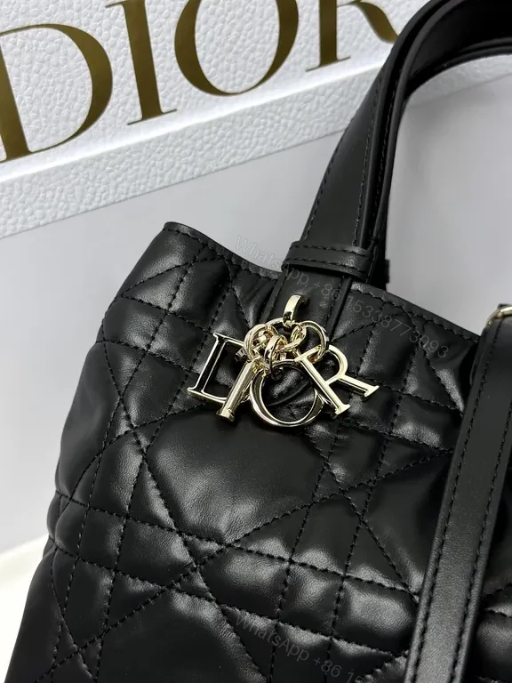 View 4 of Chic Quilted Satchel in Black Leather with Gold Hardware
