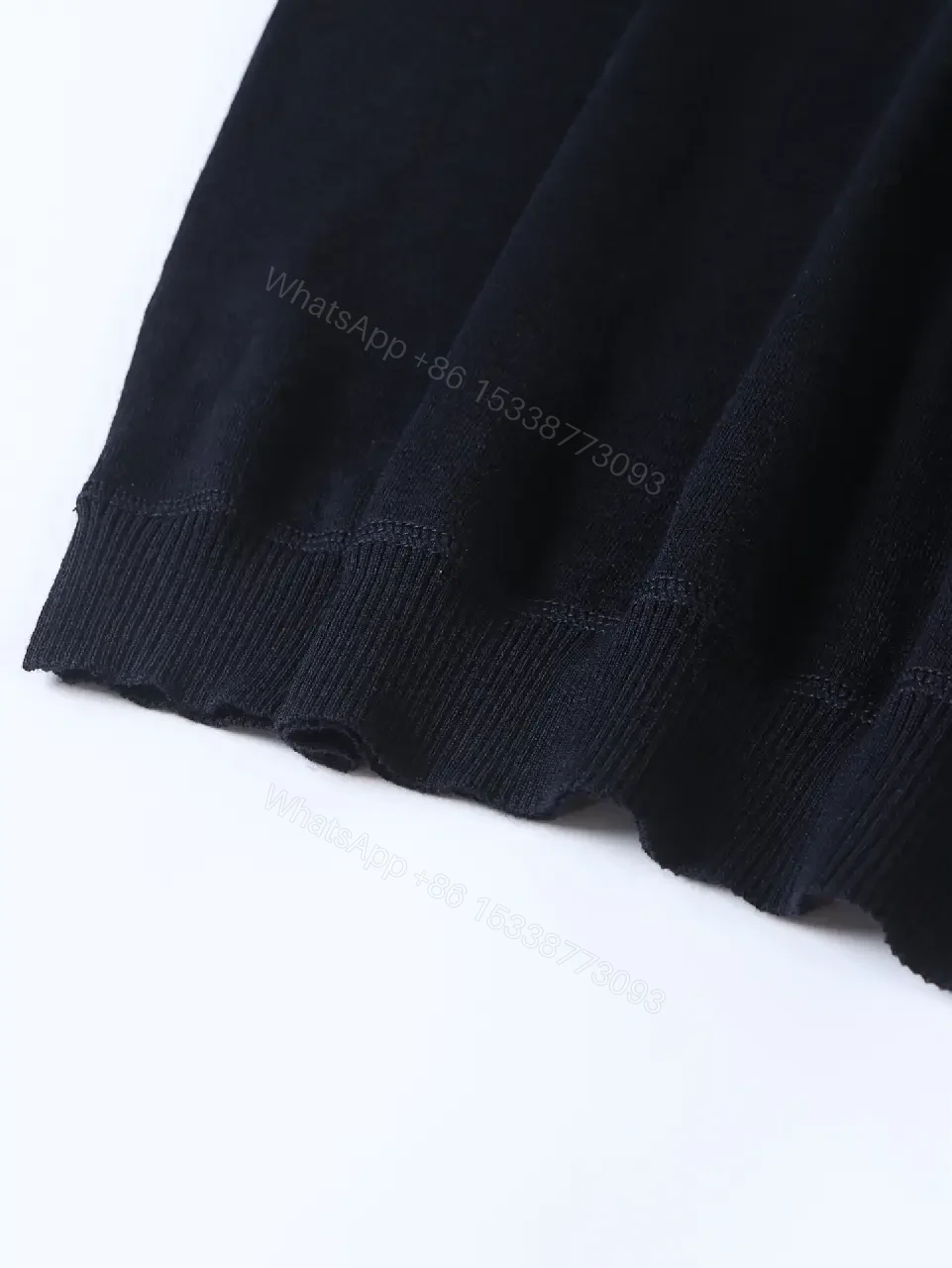 View 6 of Black Knit Tee Milano Logo Crewneck