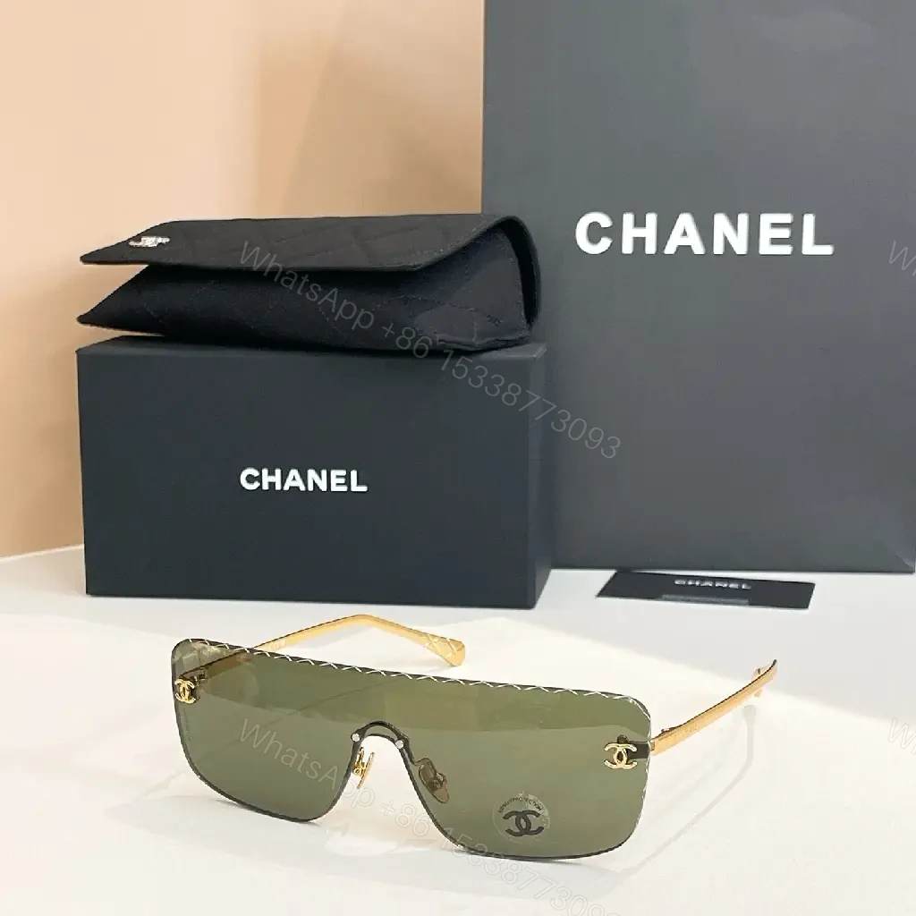 View 4 of Shield Sunglasses: Oversized, Two-Tone Frame, Gold Accent, UV Protection