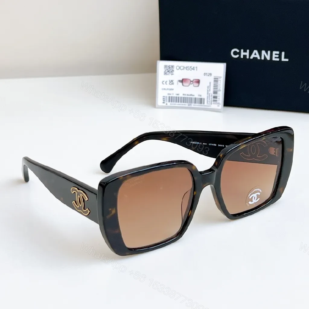 View 4 of Brown Gradient Luxe Sunglasses - Black Frame, Oversized Square, UV400
