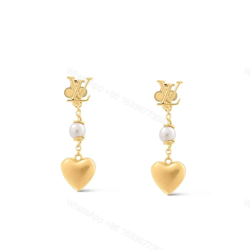 Louis Vuitton LV Heart Earrings Gold M01011 — view 1