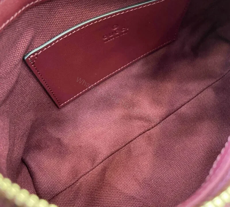View 9 of Gucci GG Emblem Small Shoulder Bag – Rosso Ancora Red Leather