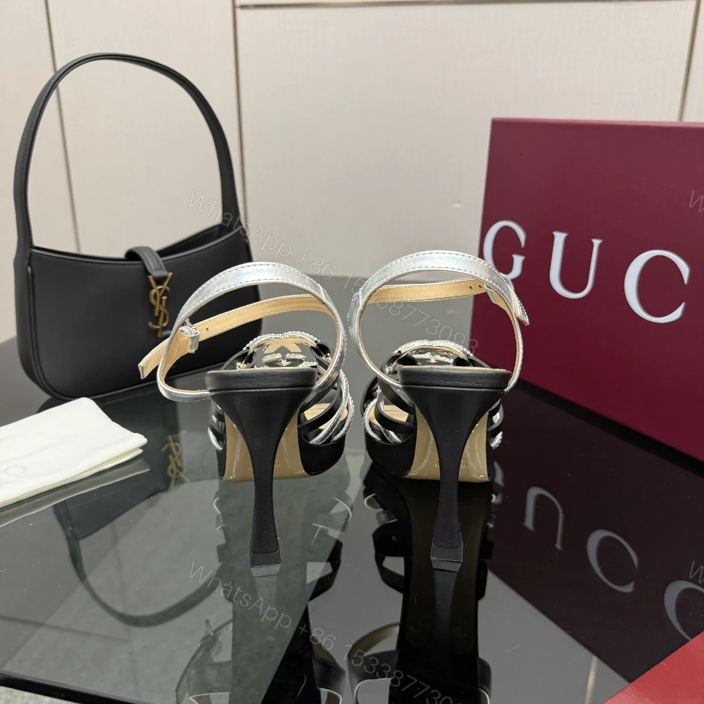 View 6 of Gucci Women Pump With Crystal Interlocking G Black