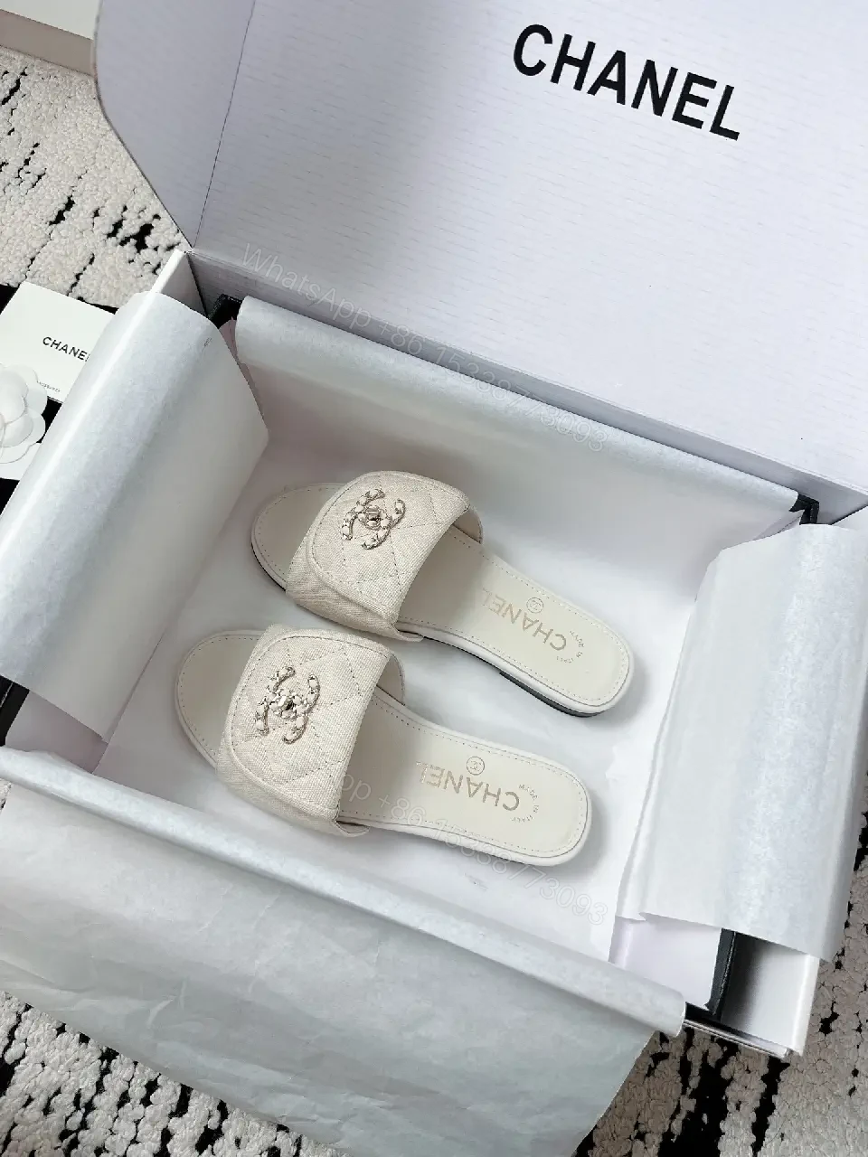 View 10 of White Satin Mules: Crystal Crest, Ultra-Luxe Comfort