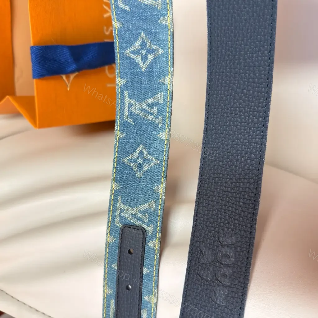 View 10 of Denim-Texture Monogram Belt: Subtle Luxury, Everyday Comfort