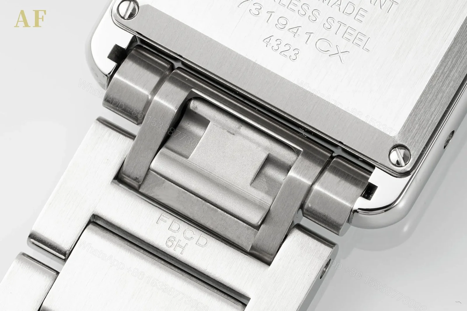 View 5 of TW Factory Cartier Tank Solo Stainless Steel Quartz Watch – Silver Dial, Blue Hands, 34.8 x 24mm