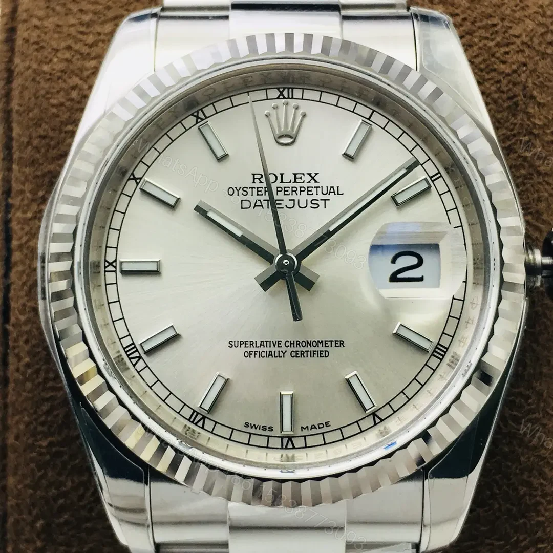 Rolex Datejust 36 Stainless Steel Fluted Oyster Silver Dial 116234-0093 — view 1