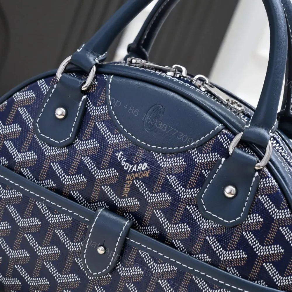 View 5 of GOYARD SAINT JEANNE BAG COATED CANVAS DARK BLUE 27CM