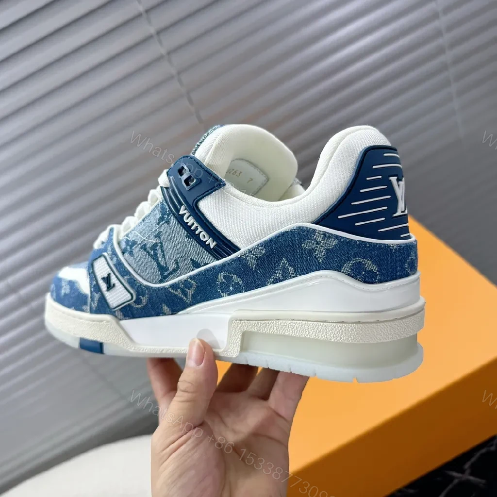 View 6 of Denim Monogram High-Tops: Luxe Comfort Sneakers