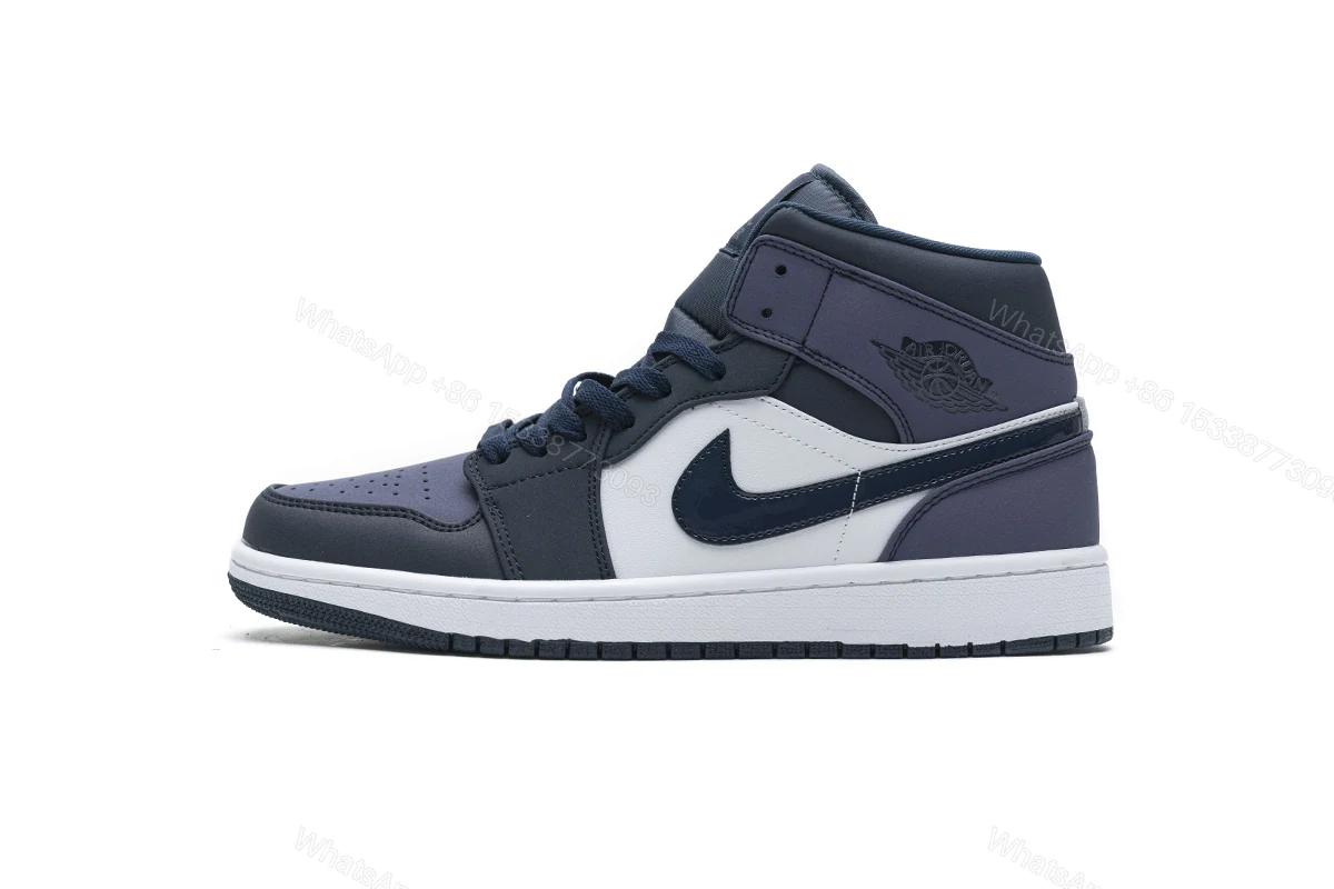 Air Jordan 1 Mid Obsidian Sanded Purple 554724-445 — view 2