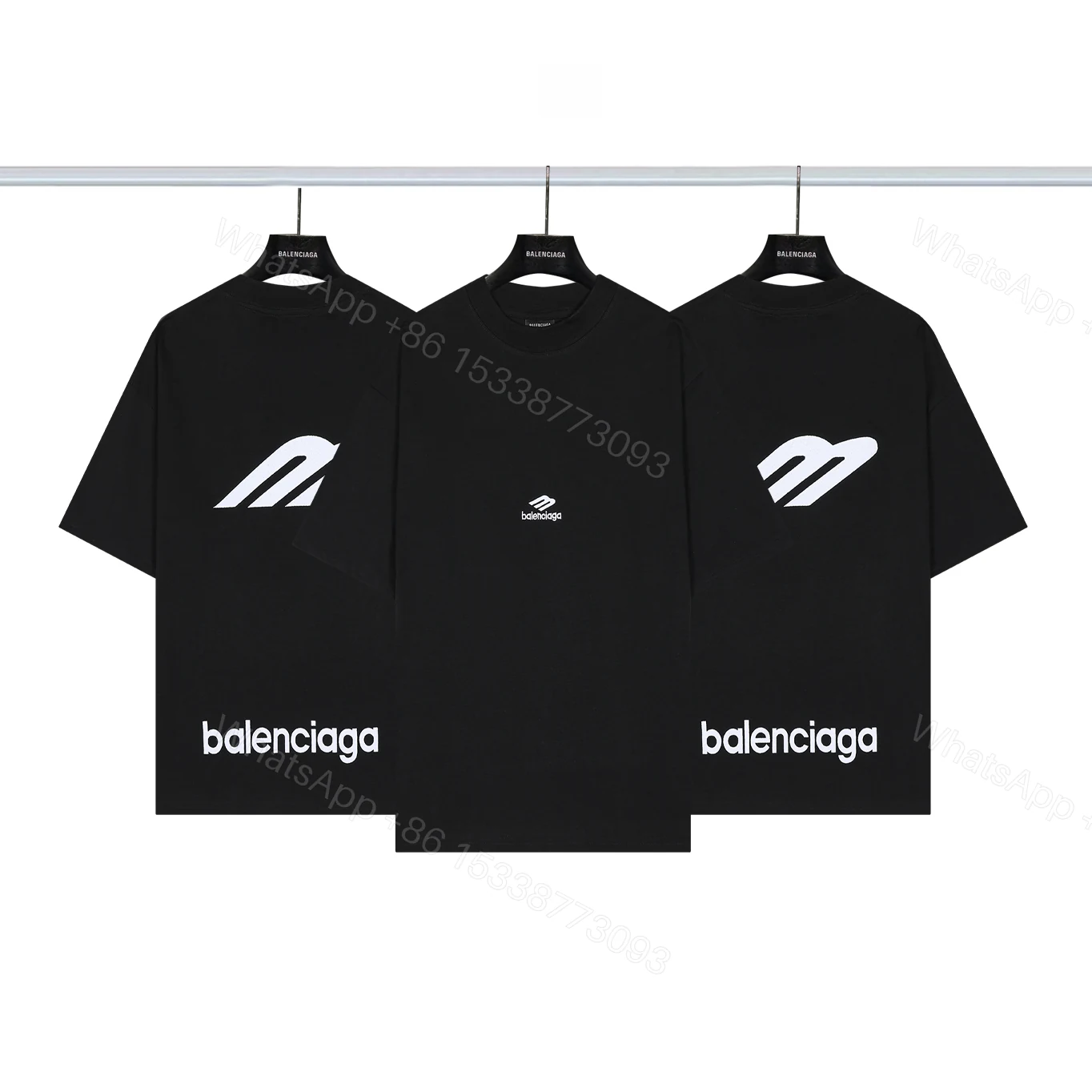 Balenciaga 高仿 男款 印花LOGO寬版短袖T恤 潮流簡約款 — view 1