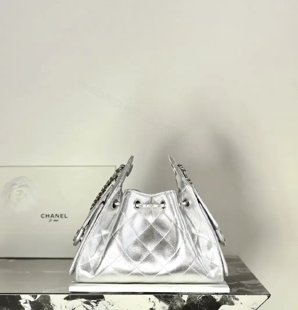 View 5 of Metallic Quilted Bag: Modern Shine, Everyday Versatility