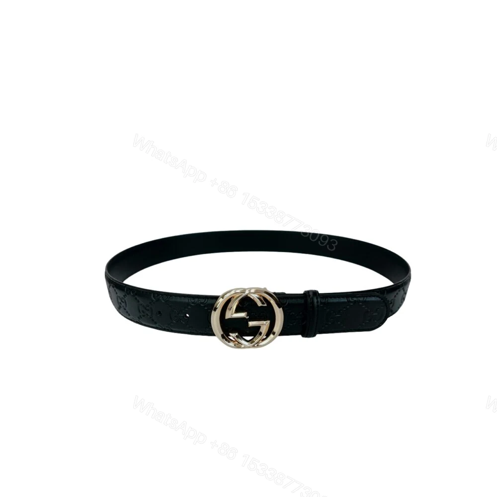 View 6 of GUCCI INTERLOCKING G BUCKLE BELT BLACK