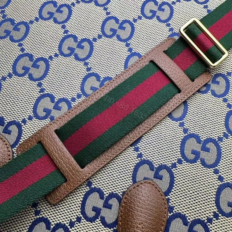 View 3 of GG Monogram Tote: Canvas + Leather, Classic Luxe, Everyday Versatility