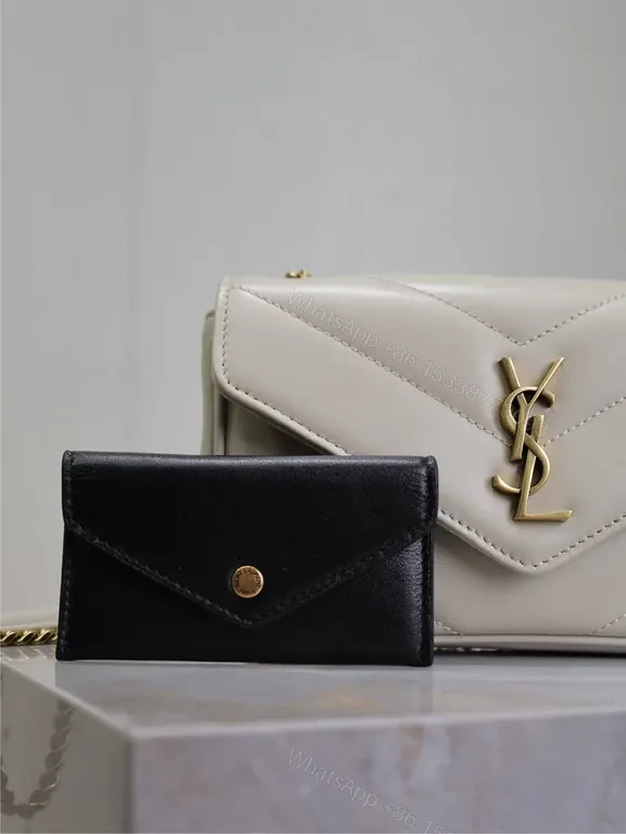 View 7 of Quilted Leather Crossbody with YSL Hardware â€“ Luxury Everyday