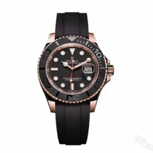 Rolex Yacht-Master 40 116655 Super Clone : Everose Gold Black Dial Oysterflex 40mm — view 1