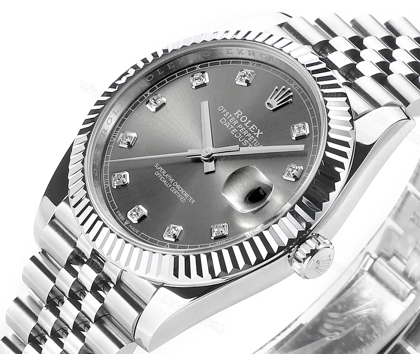 View 4 of Clean Factory Clean Factory DDF Classic Silver Datejust Style Watch