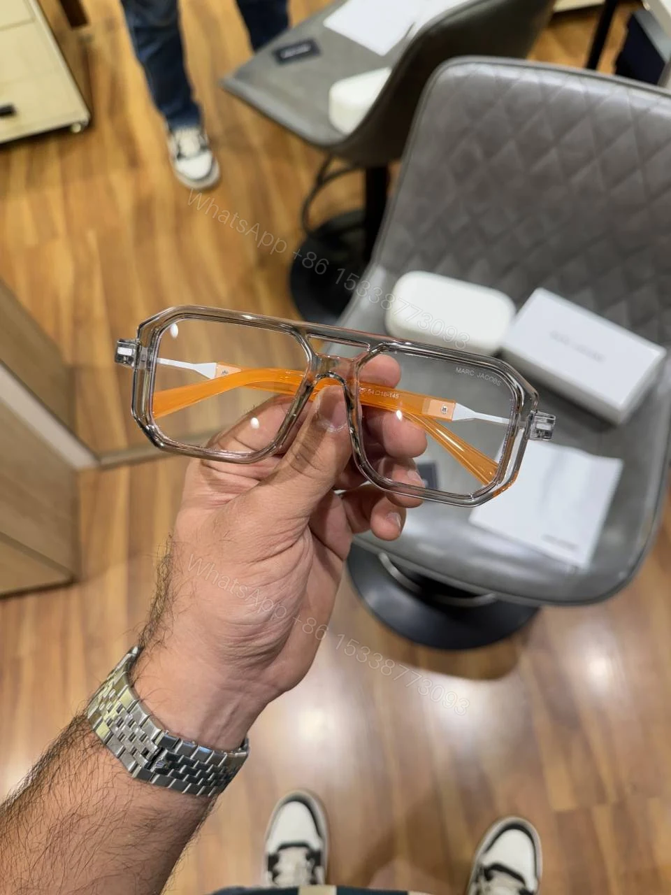 View 2 of First Copy Marc Jacobs 6125 Grey Orange Designer Sunglasses