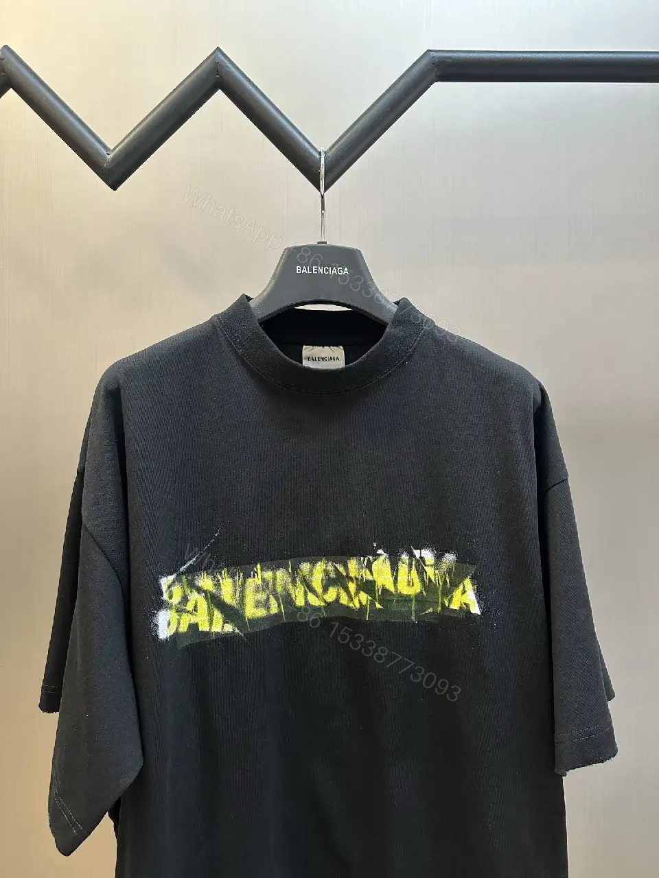 View 11 of Bold Neon Bar Graphic Tee: Oversized Streetwear Comfort