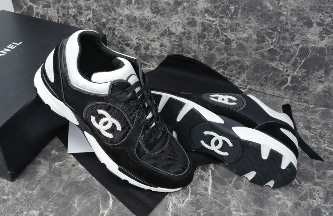 View 5 of Black & White Leather-Luxe Sneaker: Subtle Designer Comfort