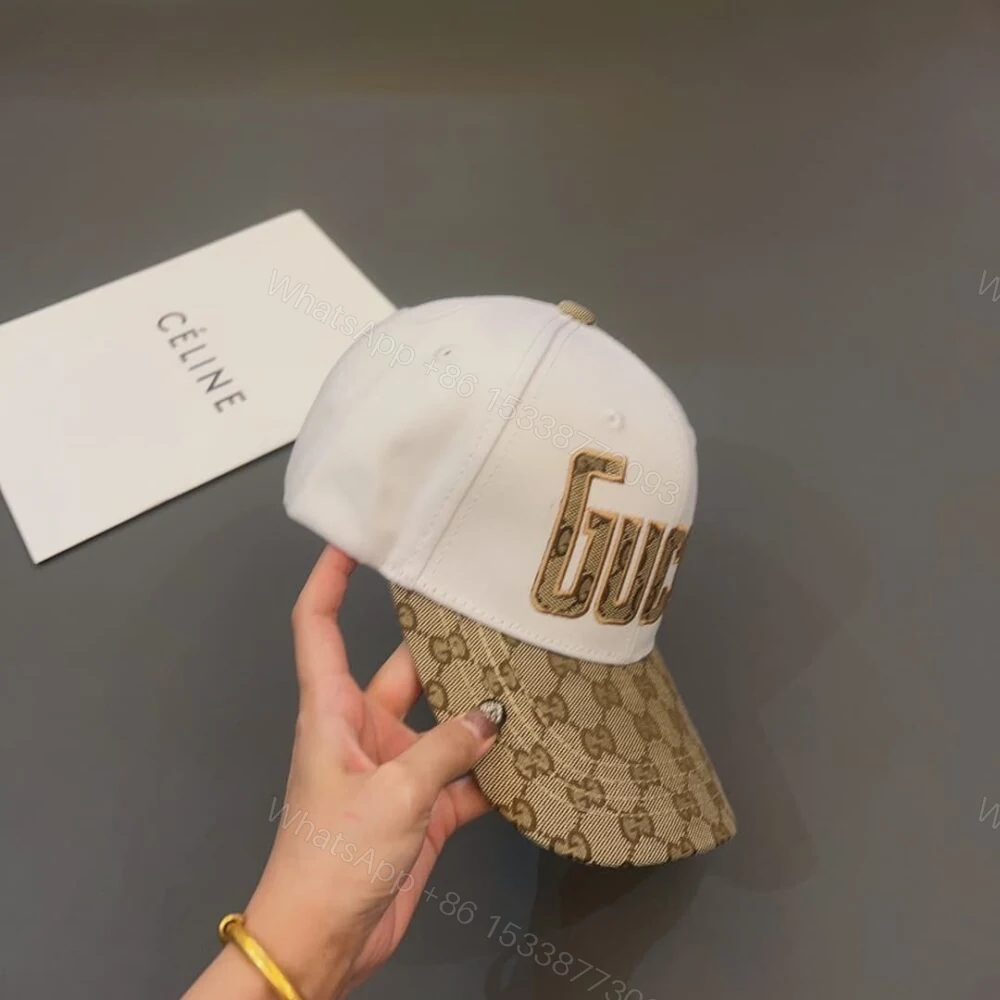 View 3 of Gucci Letter GG Canvas Baseball Cap White