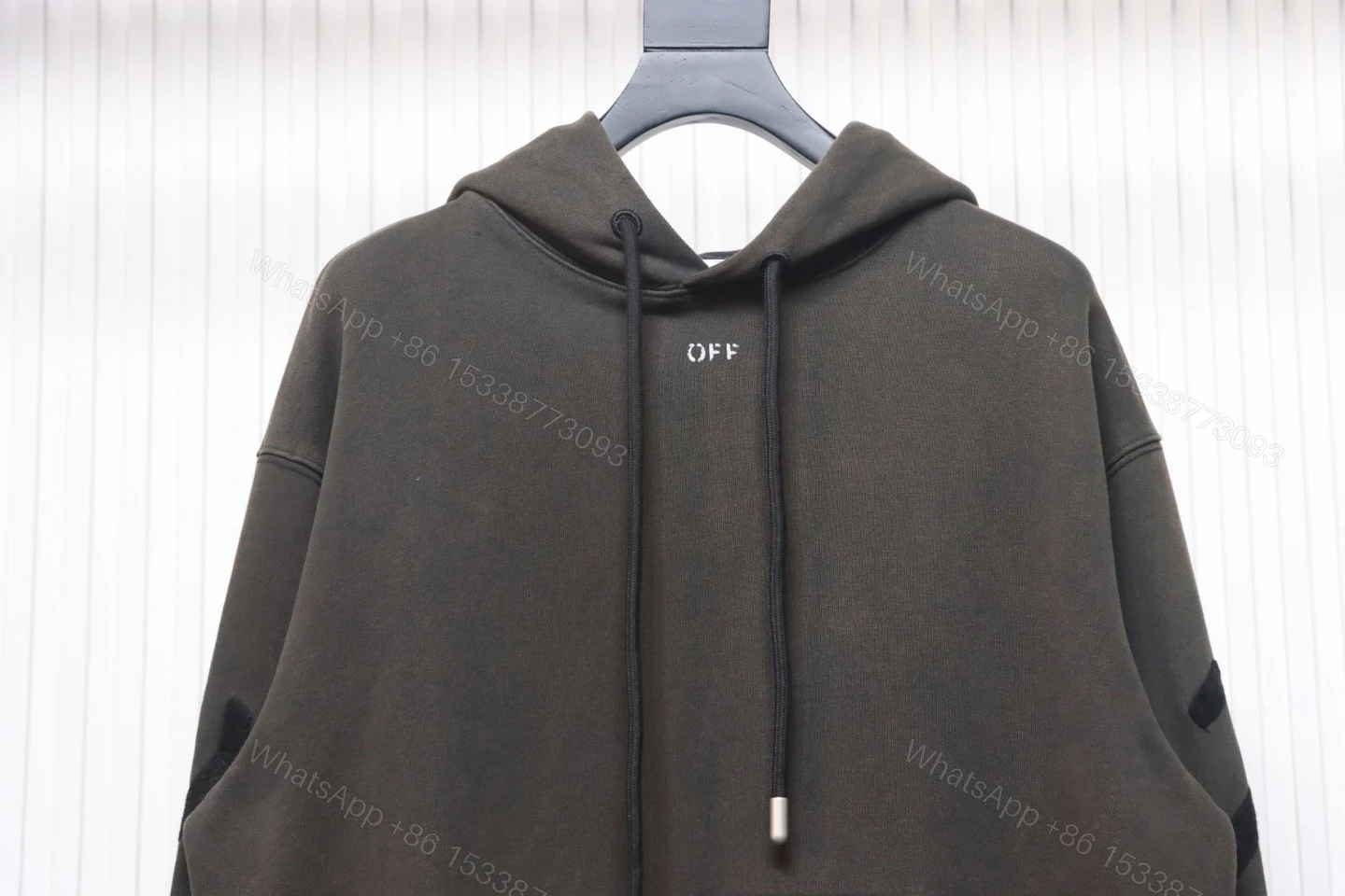 View 3 of Off-white Washed old man print hoodie