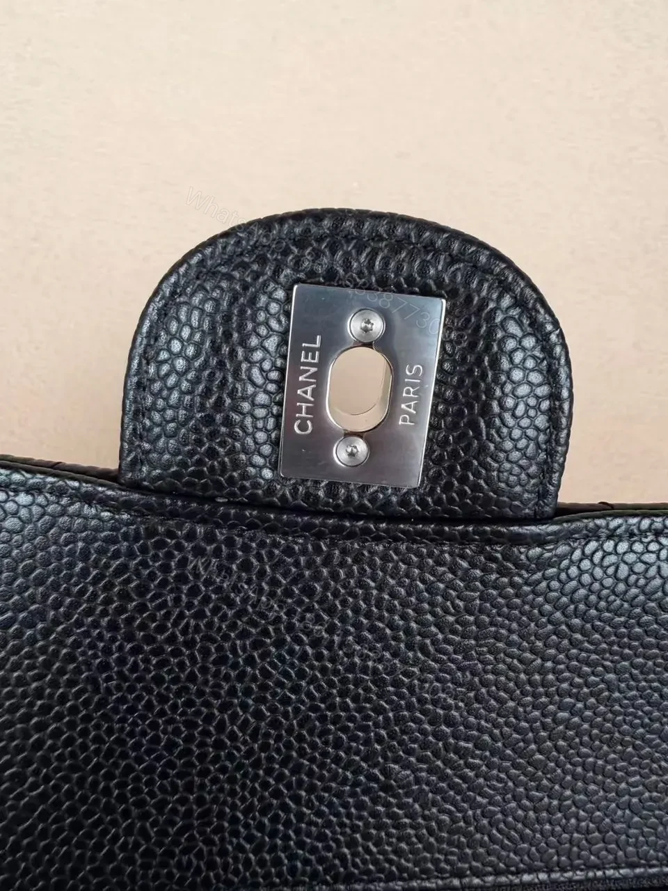 View 3 of Chanel Classic Flap Medium 25 Black sliver Hardware