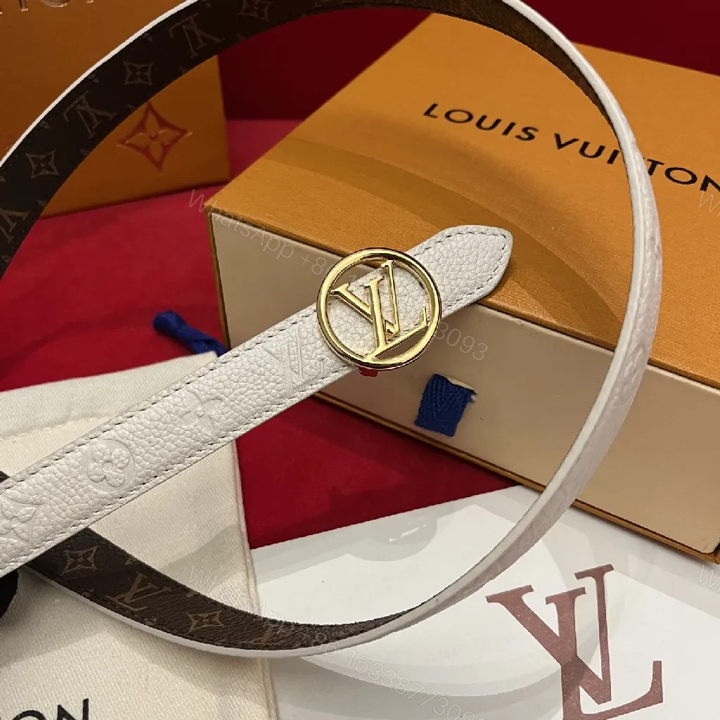 View 7 of Minimalist Black Pebbled Leather Belt with Gold Emblem