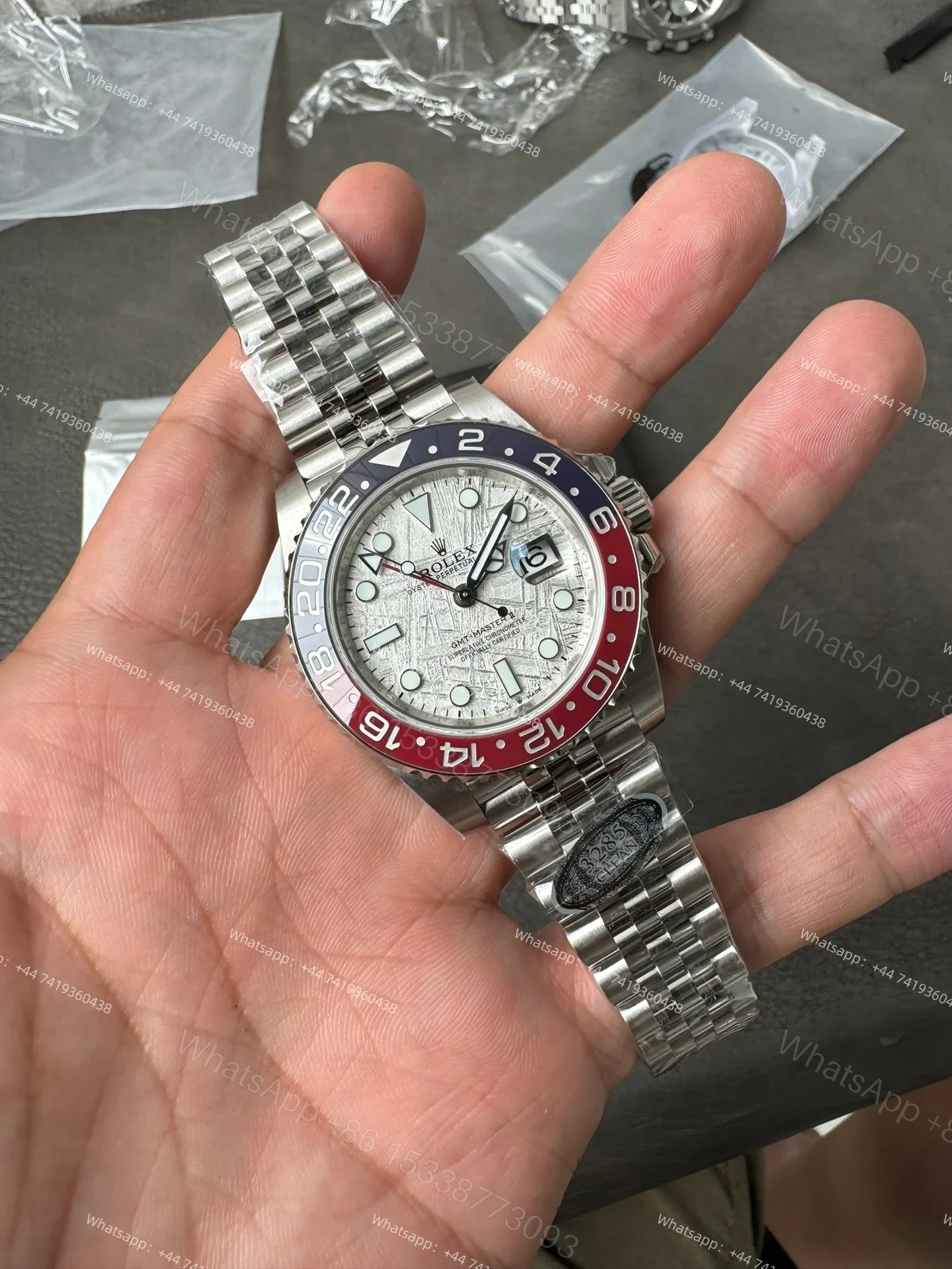 Rolex Pepsi GMT Master II M126710blro Jubilee 3285 Movement Best Super Clone (Custom meteorite dial version) — view 1