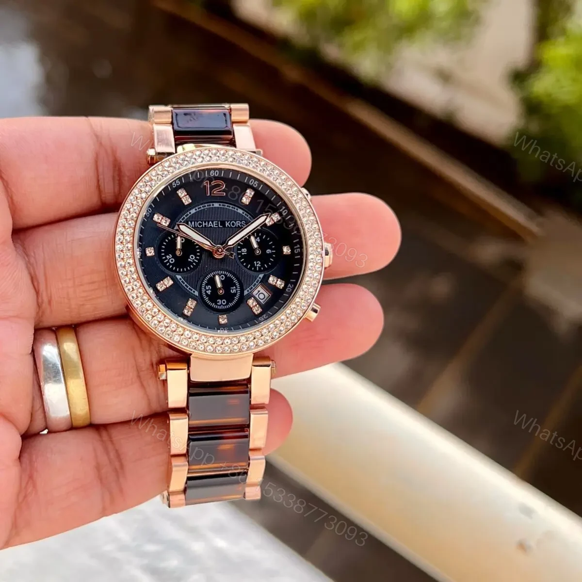 View 5 of Michael Kors Bradshaw Chronograph Tortoise Shel