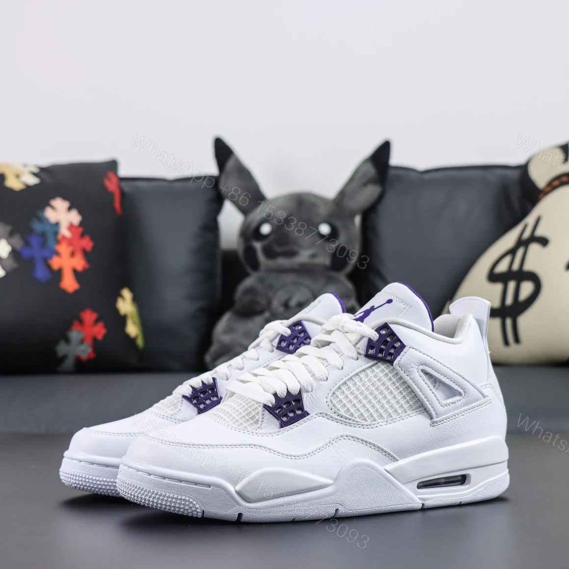 View 9 of Air Jordan 4 Retro Metallic Purple Reps