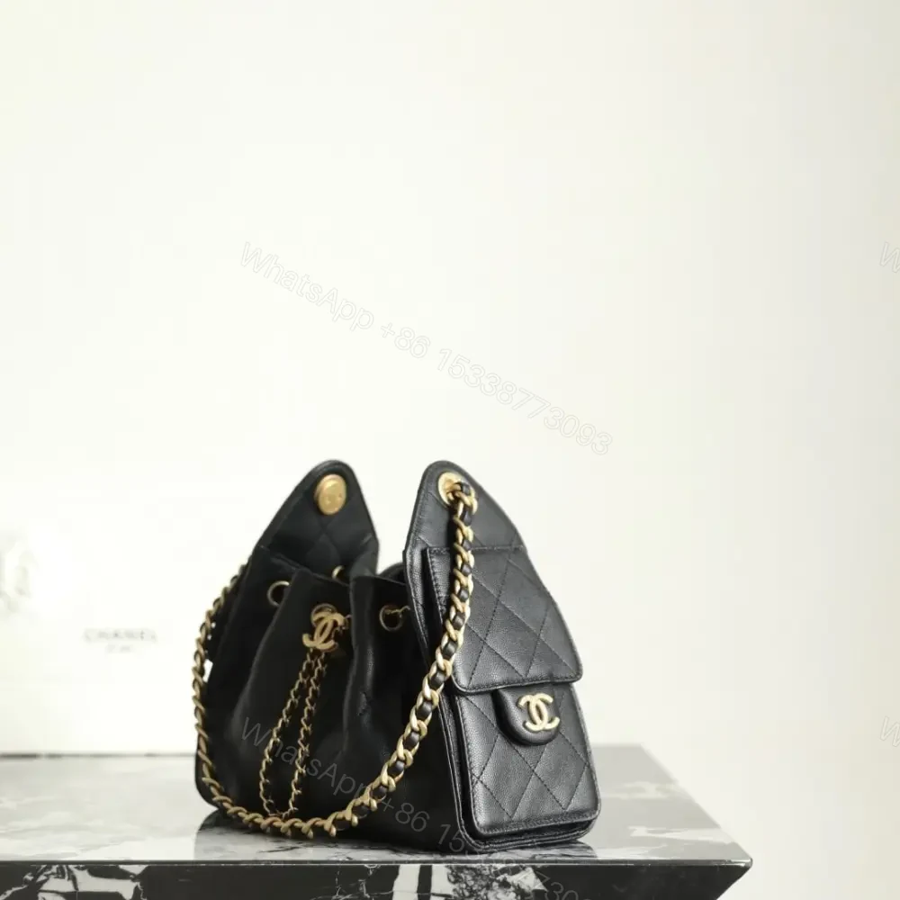 View 3 of 高仿Chanel*26C系列AS5631小牛皮腋下單肩包Mini黑色免檢版