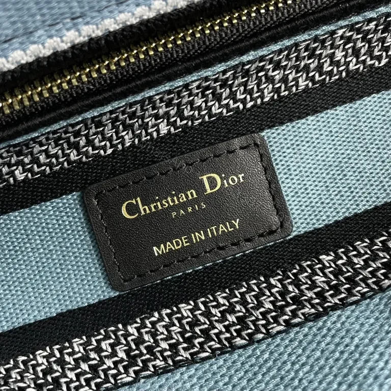 View 8 of Patterned Textured Handbag with Dior-Inspired Hardware - Everyday Luxury