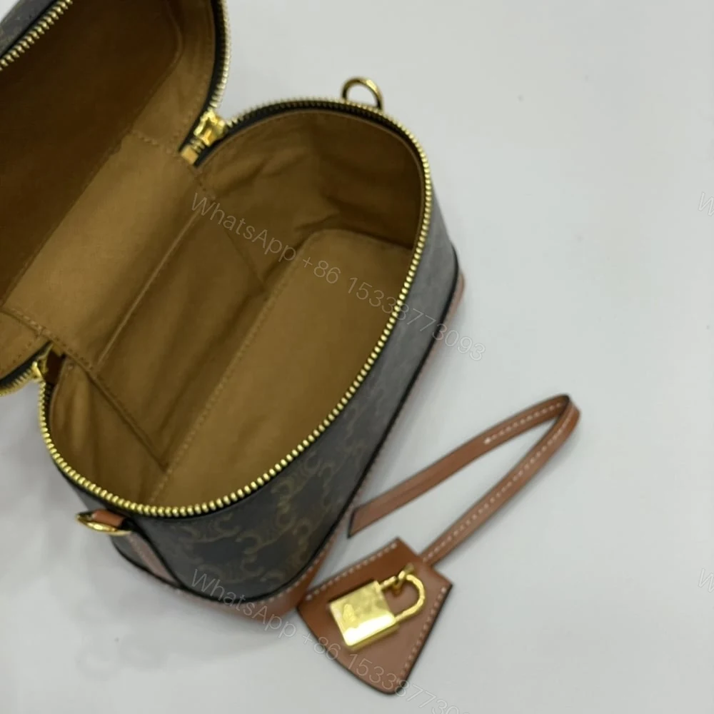 View 5 of CELINE VANITY IN TRIOMPHE CANVAS TAN 18CM 119462BZJ 04LU