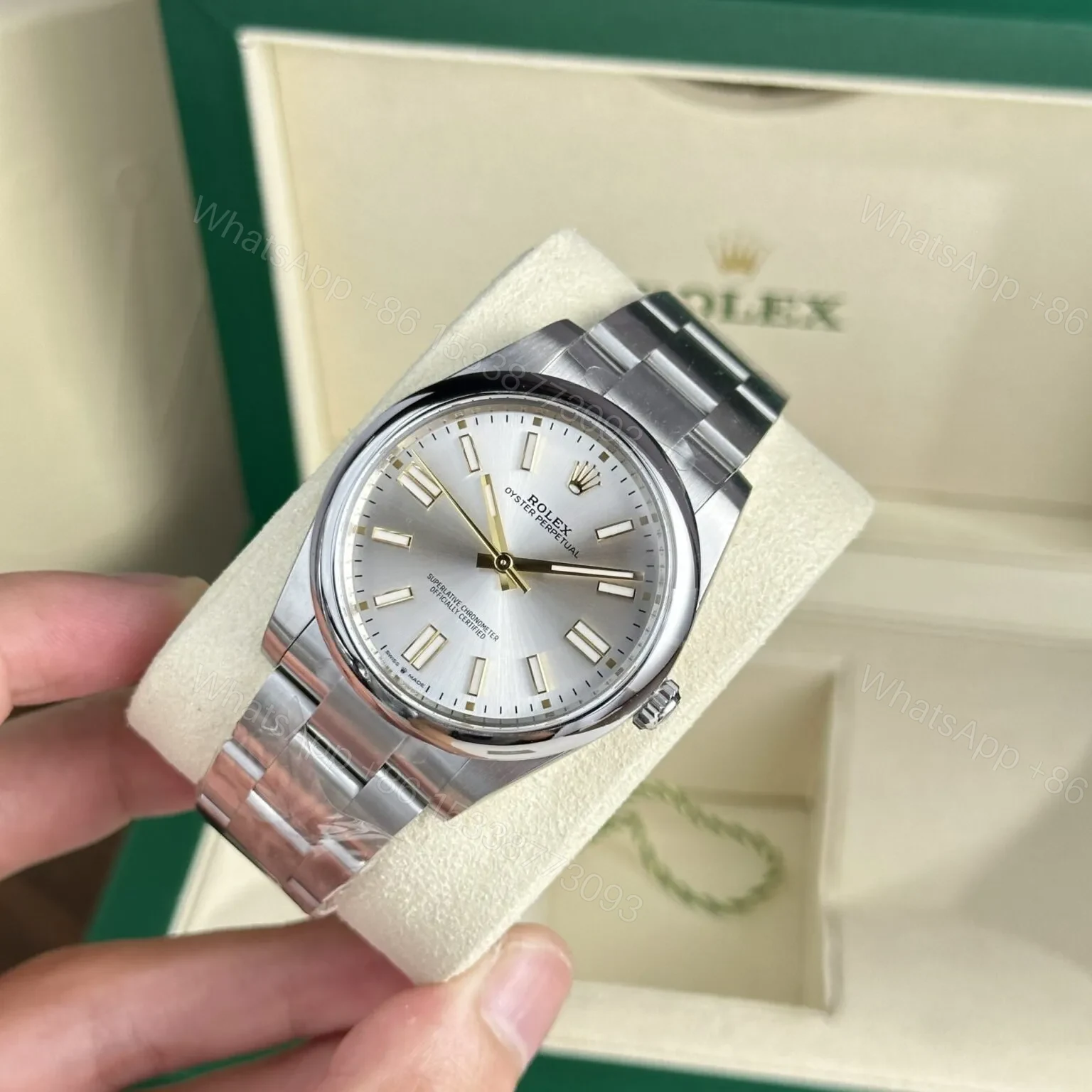 View 10 of Replica Rolex Oyster Perpetual Silver Dial 124300 41 mm